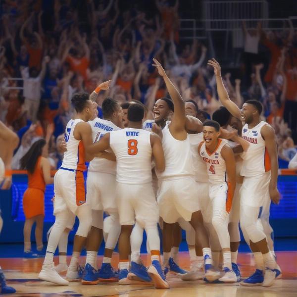 Florida Gators Basketball Score Celebration