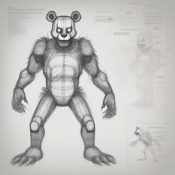 FNAF Animatronic Design Sketch