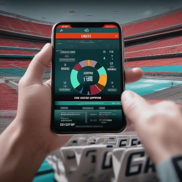Following Chiefs Dolphins Game Updates on Smartphone