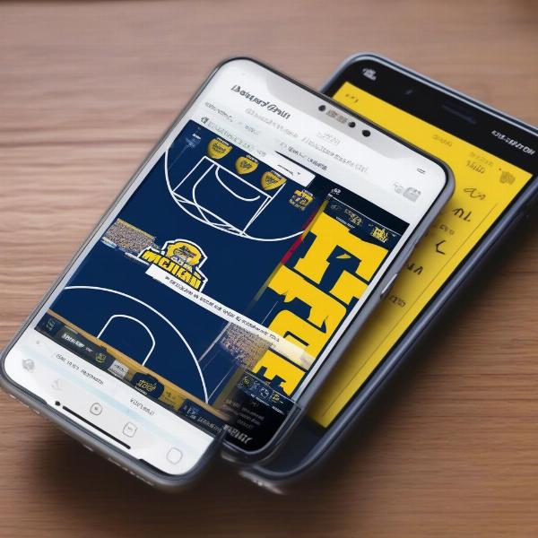 Following Michigan Game Updates on Smartphone