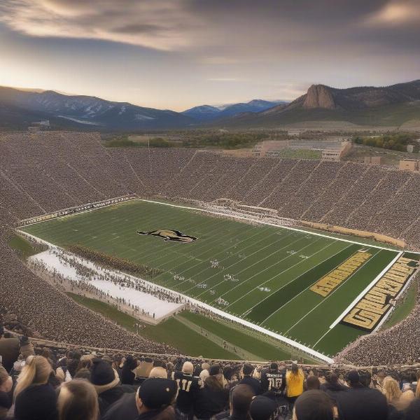Folsom Field Stadium Packed with Fans
