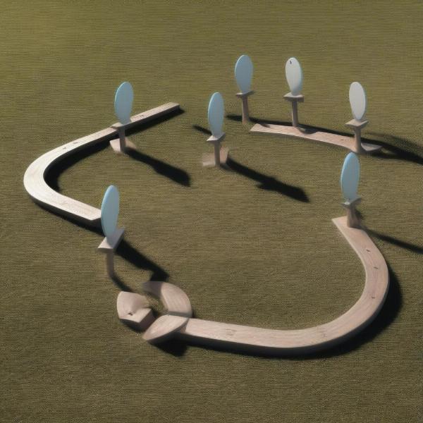 Four Horseshoes Game Setup