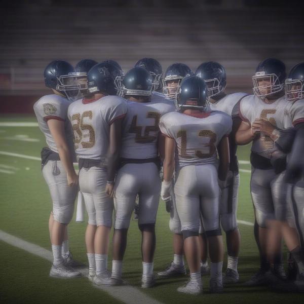 Freshman Football Team Taking a Timeout
