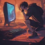 Frustrated Gamer Losing a Match