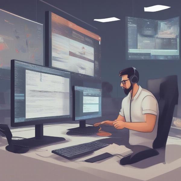 Game Developer Working on UI Design to Improve Clarity