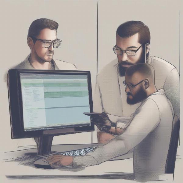 Game Developers Conducting Code Review