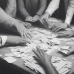 Folding paper in game of consequences