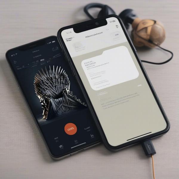 Listening to Game of Thrones Audiobook on a Mobile App