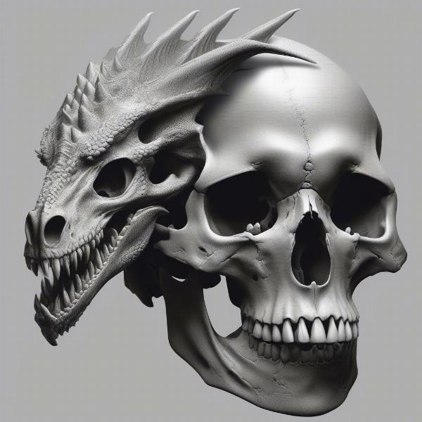 Dragon skull size compared to human skull