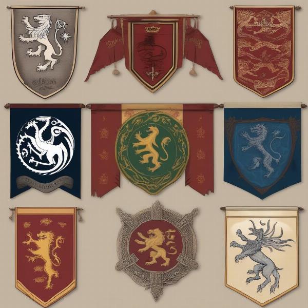 Game of Thrones Houses Banners