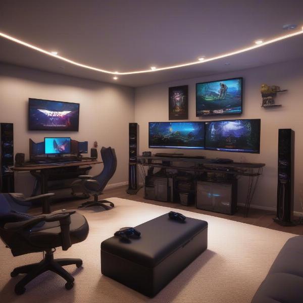 Gaming Room Equipment Setup