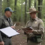 Game Warden Checking Hunting License