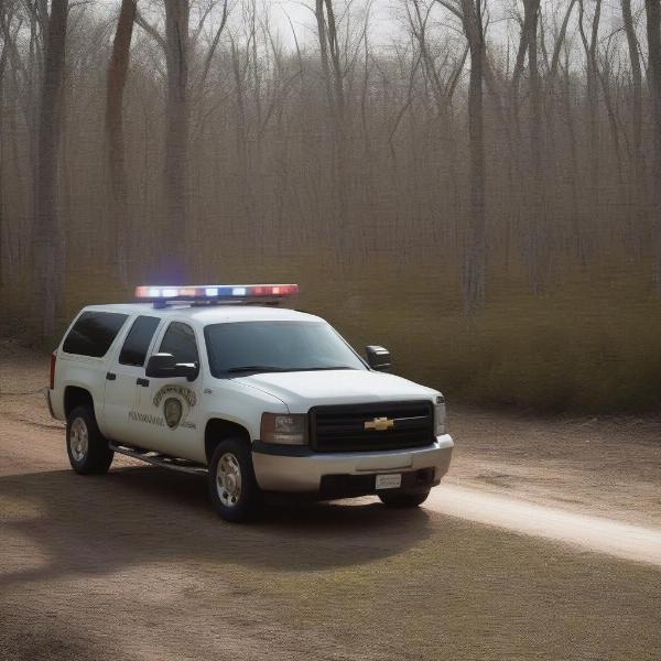 Game Warden Patrolling a Wildlife Area