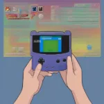 GameBoy Advance SP Playing Classic GameBoy Game