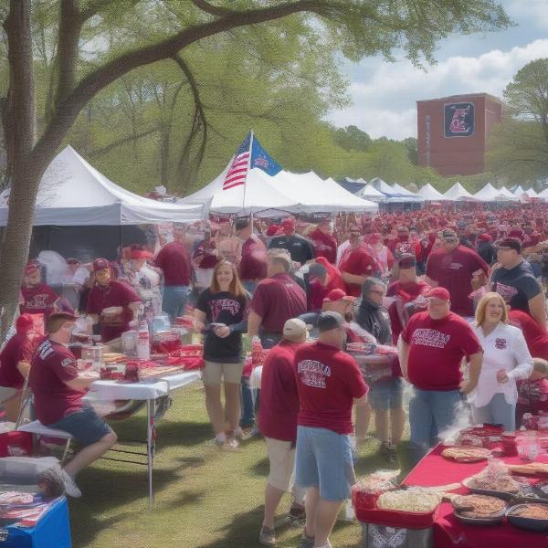 Gamecock Fans Tailgating Before the Spring Game
