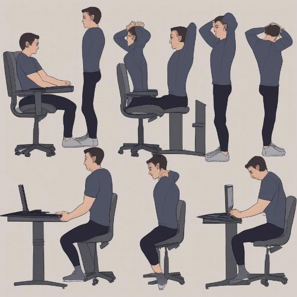 Gamer Taking a Break and Stretching