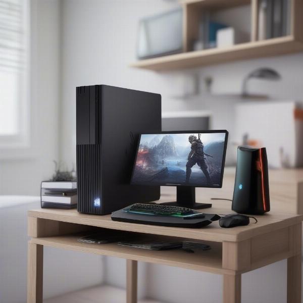 Gaming Setup with External Hard Drive