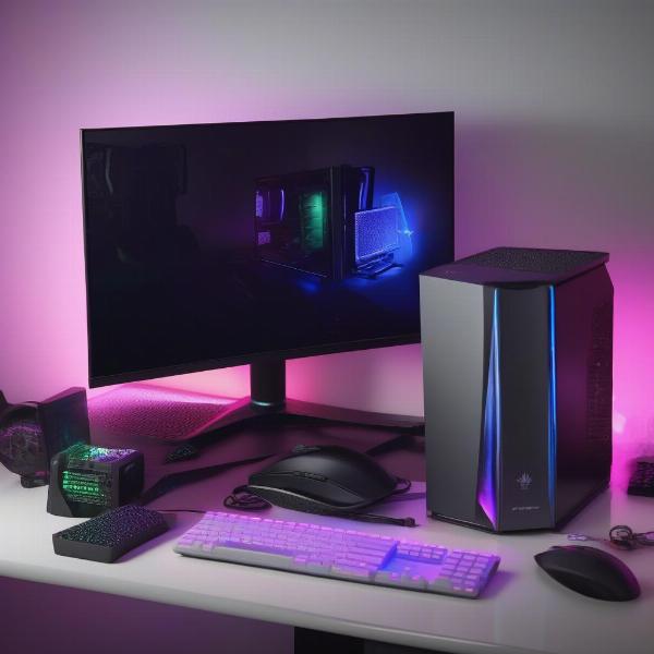 Gaming Setup with External SSD Drive