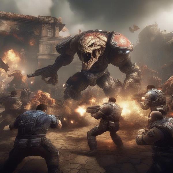Gears of War Judgment Kilo Squad: Intense Combat Against Locust Horde