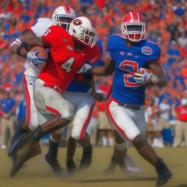 Georgia Florida Game On-Field Action