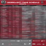 Georgia Football Broadcast Schedule on Different Networks