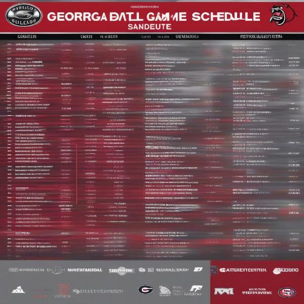 Georgia Football Broadcast Schedule on Different Networks