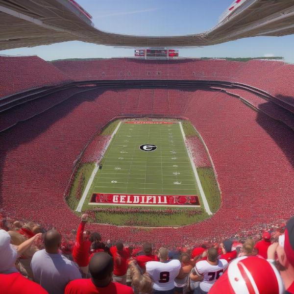 Georgia Football Stadium Filled with Fans