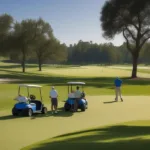 Four Golfers on a Sunny Course
