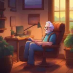 Grandpa Gaming Enjoying Stardew Valley on his PC