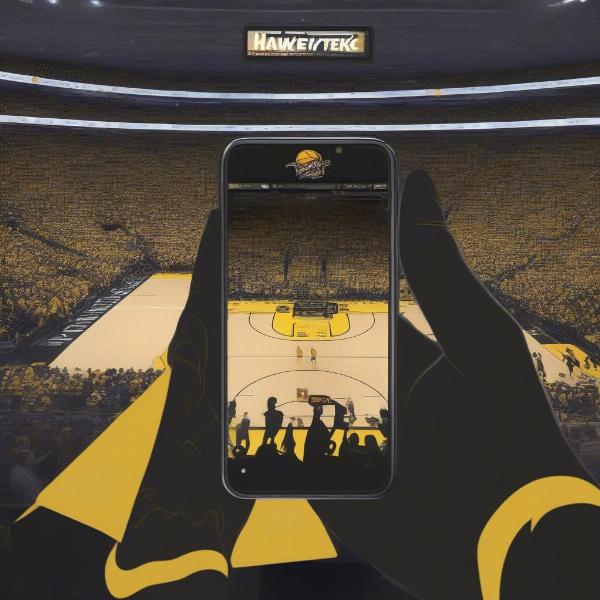 Hawkeye Basketball Live Stream on Mobile Device