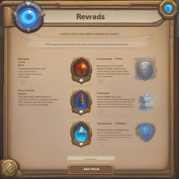 Hearthstone Rewards Track Progression Showing Various Rewards