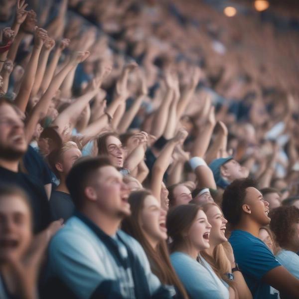 High School Football Fans Enjoying the Game