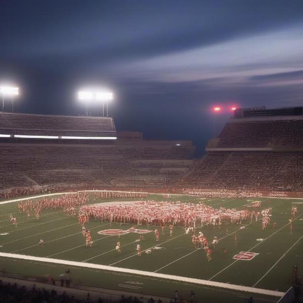 High School Football Game Under the Lights