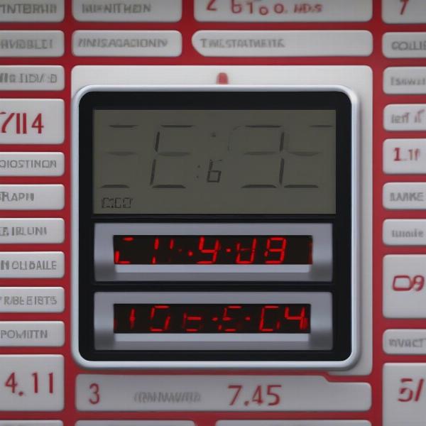 Hockey Game Clock Closeup