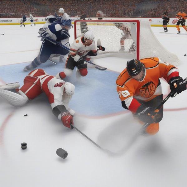 NHL Hockey Game in Overtime
