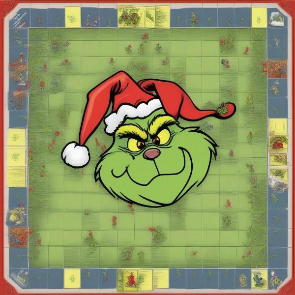 Action shots from a game of How the Grinch Stole Christmas board game