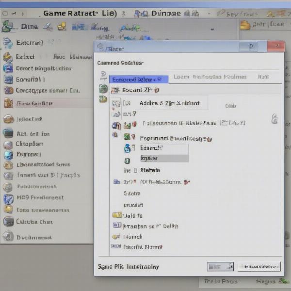 Extracting a Zip File Game for Play
