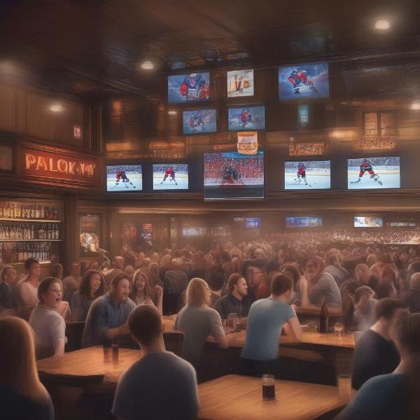 Watching Game 7 at a Sports Bar