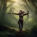 Katniss Everdeen Surviving in the Hunger Games Arena