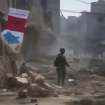 Tributes and District Citizens Fighting Peacekeepers