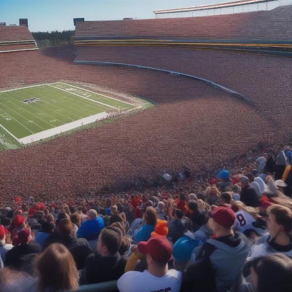 Huskies Fans Watching Game at Stadium