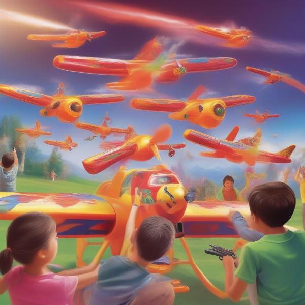 Infrared Airplane Toy Fun Shooting Game Action