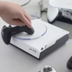 Inserting a PS5 Game Disc into the Console