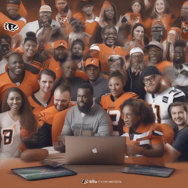 International Bengals Fans Watching Game