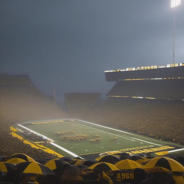 Iowa Football Game Delayed Due to Severe Weather