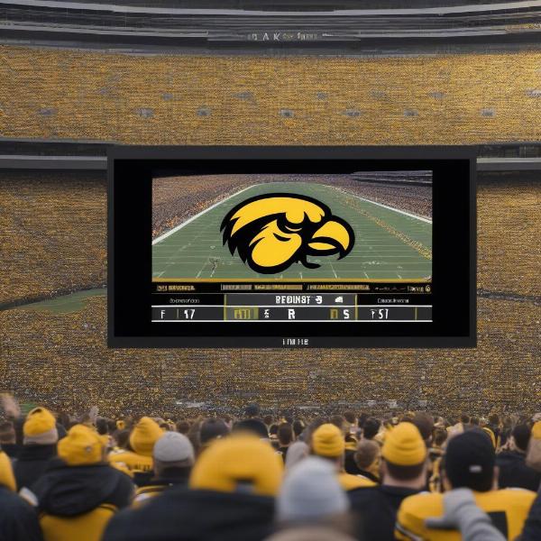 Iowa Hawkeye Football Game on TV Broadcast
