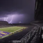 Iowa Northwestern Football Game Delayed Due to Lightning