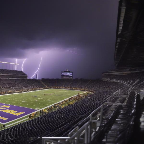 Iowa Northwestern Football Game Delayed Due to Lightning