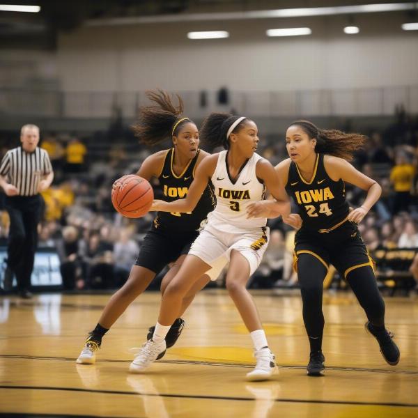 Iowa Women's Basketball Game Action Shot