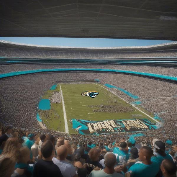 Jaguars Fans Cheering at TIAA Bank Field